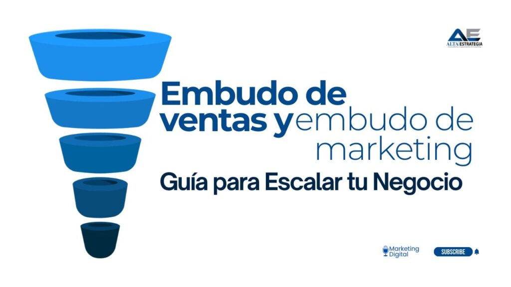 Infografía comparativa sobre las diferencias entre el embudo de marketing y el embudo de ventas, detallando las etapas de atracción, prospección, cierre y CRM.