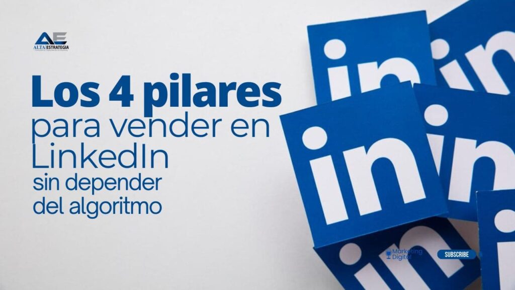 Profesional B2B gestionando un pipeline de ventas en su laptop, representando los 4 pilares de la estrategia para vender en LinkedIn sin depender del algoritmo.