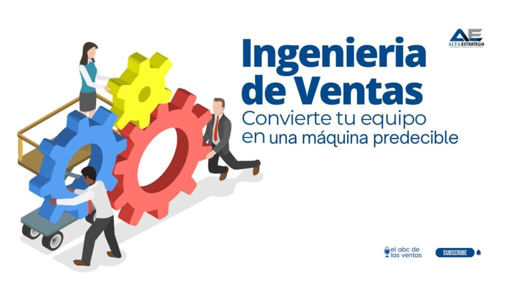 Infografía sobre Ingeniería de Ventas que muestra un sistema comercial predecible y escalable para equipos de ventas B2B.