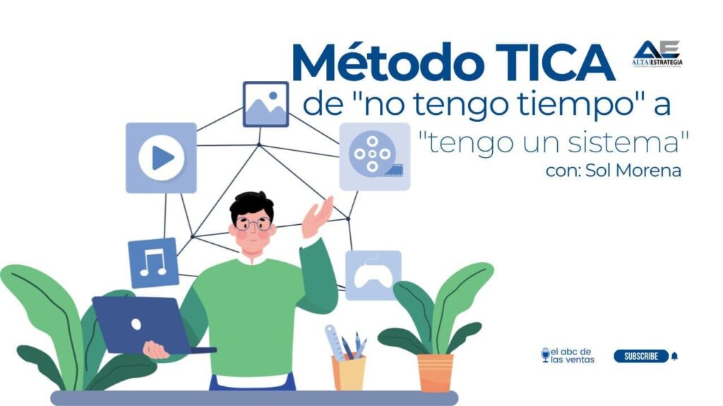 Un ejecutivo o dueño de Pyme frente a su ordenador en una oficina moderna, mostrando una expresión de alivio y enfoque mientras revisa un plan de contenidos multicanal en pantalla, con gráficos de crecimiento digital de fondo.