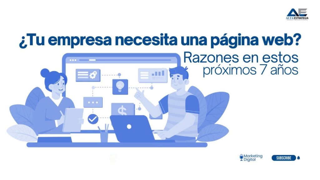 Empresario analizando el diseño web de un sitio web corporativo en una laptop para optimizar su estrategia SEO y ventas B2B.